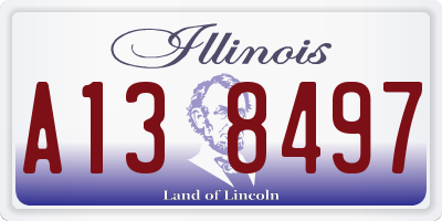 IL license plate A138497