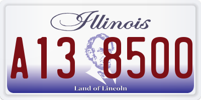 IL license plate A138500