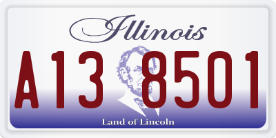 IL license plate A138501