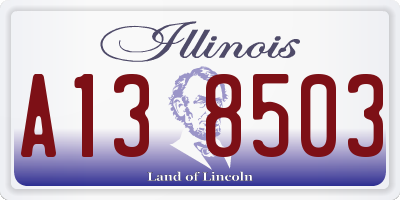 IL license plate A138503