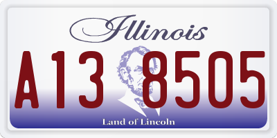 IL license plate A138505