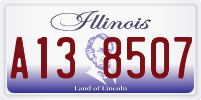 IL license plate A138507
