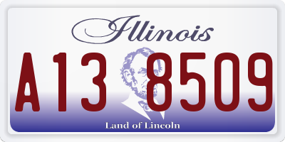 IL license plate A138509