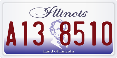 IL license plate A138510