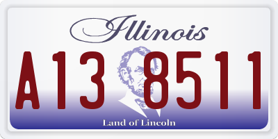 IL license plate A138511
