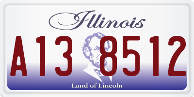 IL license plate A138512