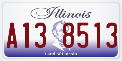 IL license plate A138513