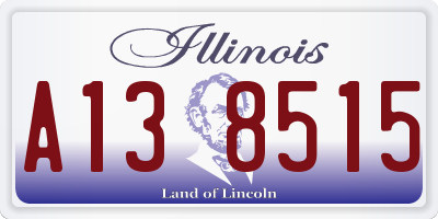 IL license plate A138515