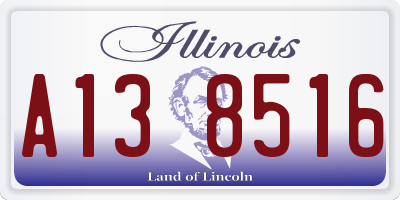 IL license plate A138516