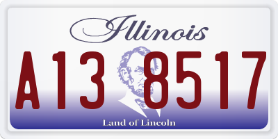 IL license plate A138517