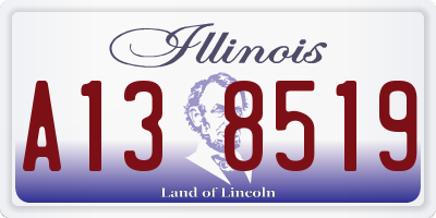 IL license plate A138519