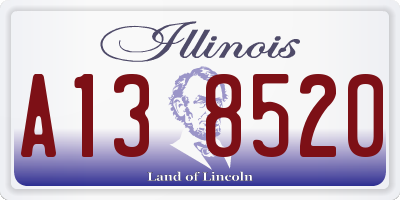 IL license plate A138520