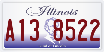 IL license plate A138522