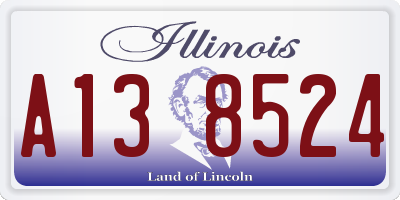 IL license plate A138524