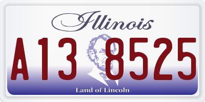 IL license plate A138525