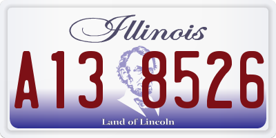 IL license plate A138526