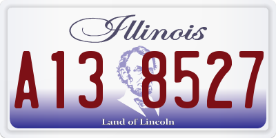 IL license plate A138527