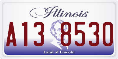 IL license plate A138530