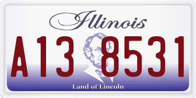 IL license plate A138531