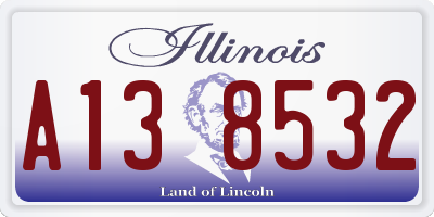 IL license plate A138532