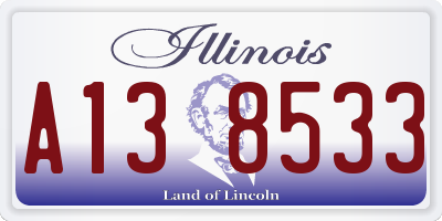 IL license plate A138533