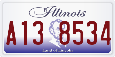 IL license plate A138534