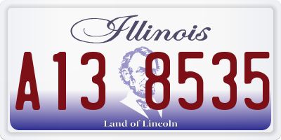 IL license plate A138535