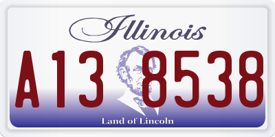 IL license plate A138538