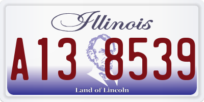 IL license plate A138539