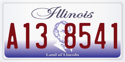 IL license plate A138541