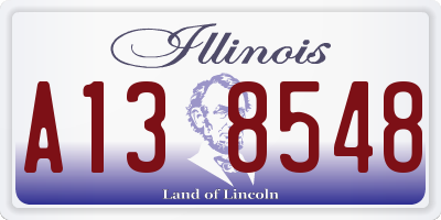 IL license plate A138548