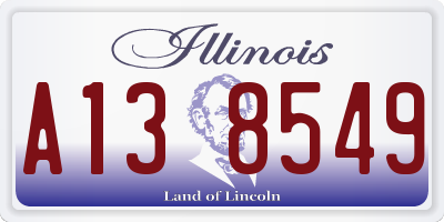 IL license plate A138549