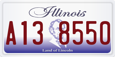 IL license plate A138550