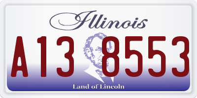 IL license plate A138553