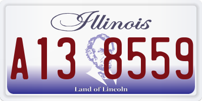 IL license plate A138559
