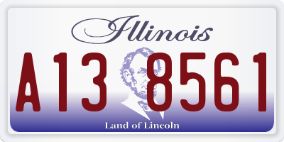 IL license plate A138561