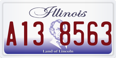 IL license plate A138563