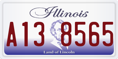 IL license plate A138565