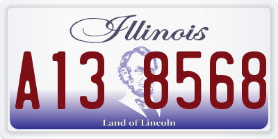 IL license plate A138568