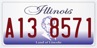 IL license plate A138571