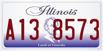 IL license plate A138573