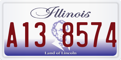 IL license plate A138574