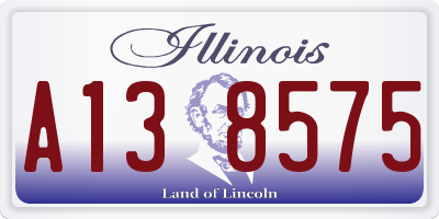 IL license plate A138575