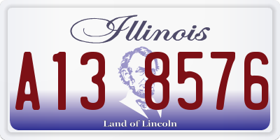IL license plate A138576