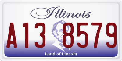 IL license plate A138579