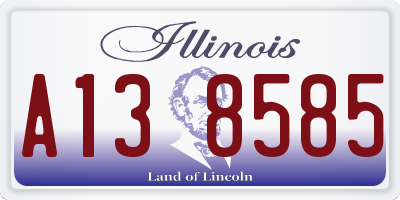 IL license plate A138585