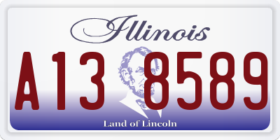 IL license plate A138589