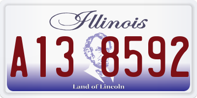 IL license plate A138592