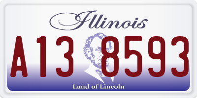 IL license plate A138593