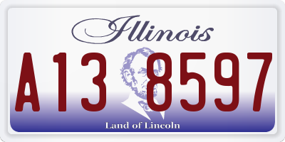IL license plate A138597
